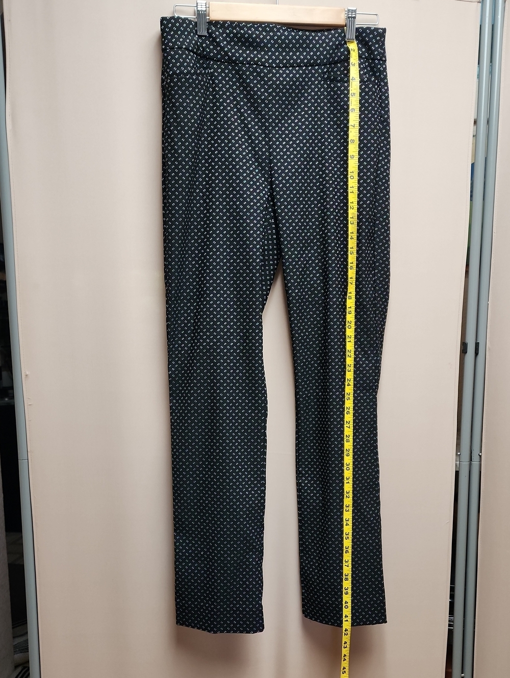 Chico's Black Pants with Small White Pattern
